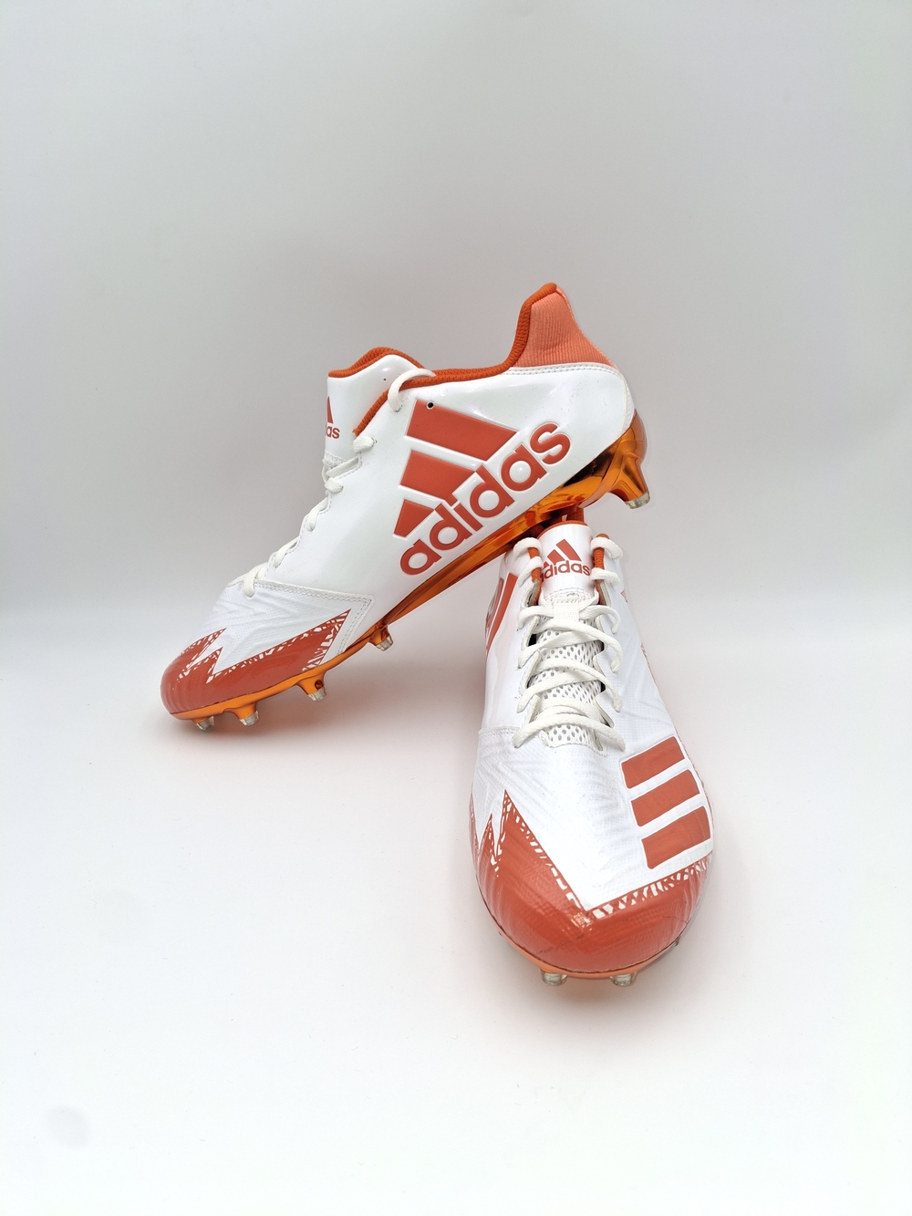 Adidas Adizero 12.0 Mismatch White Collegiate Orange Football Size 13